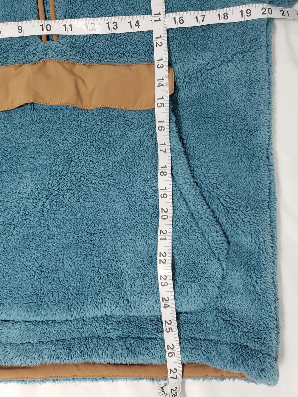 The North Face Men’s Campshire Sherpa Fleece Hoodie Pullover Blue Tan Small